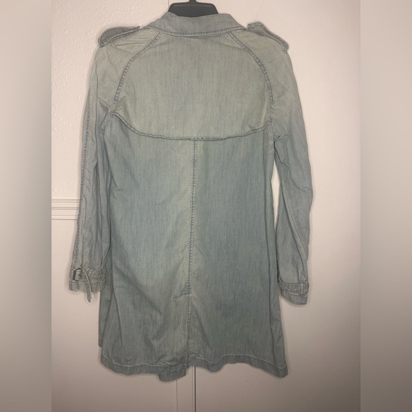 Vintage Ralph Lauren Denim Blue Trench Coat size L - Picture 4 of 7